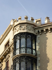 Obraz premium architecture detail in Paseo de Gracia avenue, Barcelona, Catalonia, Spain