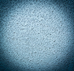 water drops on glass as background
