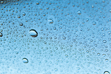 water drops on glass as background