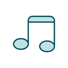 note music social media line and fill