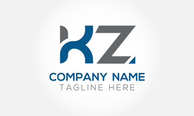 Initial Linked Letter KZ Logo Design vector Template. Creative Abstract KZ Logo Design Vector Illustration