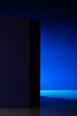 Abstract background in blue tones and light