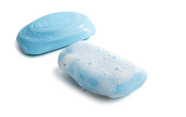 soap with foam isolated