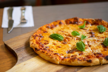 pizza with cheese Delicious fresh,Homemead