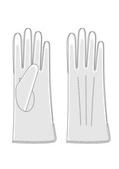 Vector Cartoon illustration - Leather Classic Gloves