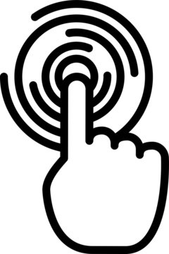 interactivity icon, vector line illustration