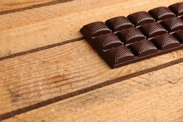 milk chocolate tablet in color background