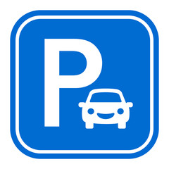 Car parking vector sign - obrazy, fototapety, plakaty
