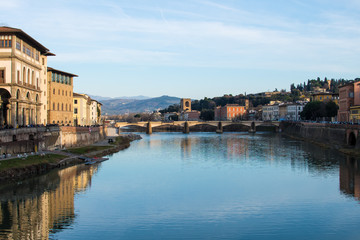 Panorama da Ponte Vecchio, Firenze, Italia