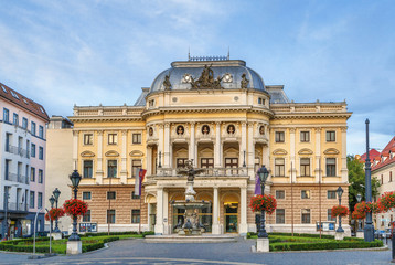 Fototapeta na wymiar Old Slovak National Theatre building, Bratislava, Slovakia
