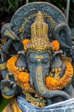 Traditionelle Ganesha-Elefantenfigur auf Bali, Indonesien