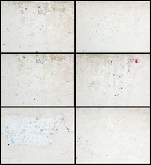 The set of six different old wall backgrounds