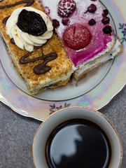 coffee cake plate breakfast morning.