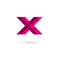 Letter X mosaic logo icon design template elements