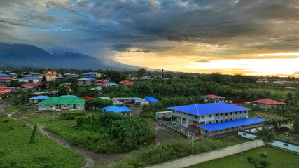 Fototapeta premium Mount Basile during sunset Malabo, Equatorial Guinea.