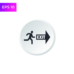 Emergency exit icon template color editable. exit symbol logo vector sign isolated on white background illustration for graphic and web design.