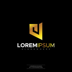 Obraz premium initial Letter logo J Home concept for business