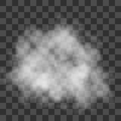 Clouds, white fog, smog on transparent background. Vector effect mist and smoke.