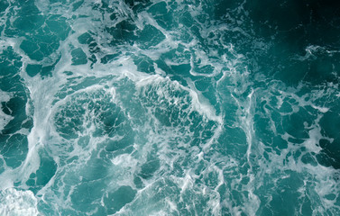 Obraz premium Sea water top view. Abstract wave background.