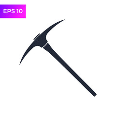Pickaxe icon template color editable. Pickaxe symbol logo vector sign isolated on white background illustration for graphic and web design.