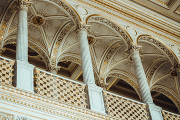 interior of the cathedral in seville spain