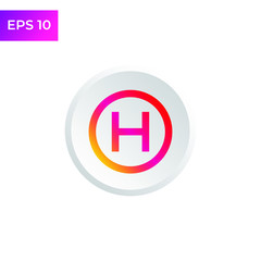 Fototapeta premium Helipad icon template color editable. Point of heliport symbol logo vector sign isolated on white background illustration for graphic and web design.