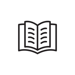 Open book icon vector design template