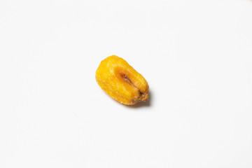 Roasted corn nut on white background