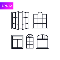 Window icon template color editable. Window symbol logo vector sign isolated on white background illustration for graphic and web design.