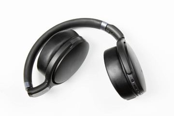 Wireless headphones close-up on a white background
