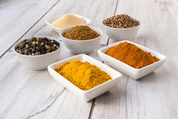 Spices on table. Food and cuisine ingredients for cooking