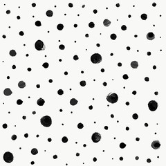 Pianted Polka Dots on white