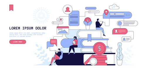 SEO courses, e business landing page template