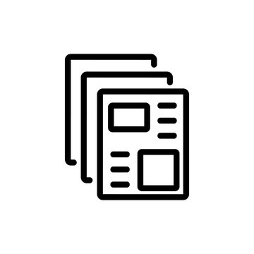 recommend clip art: newspaper icon vector. Thin line sign. Isolated contour symbol illustration