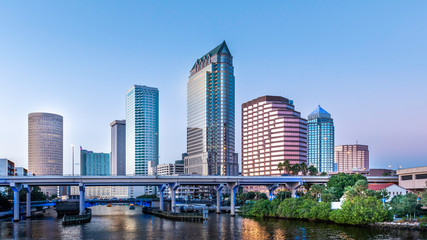 Fototapeta na wymiar Tampa Bay City Skyline Beautiful