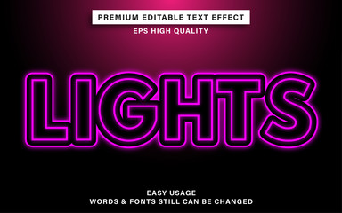 LIghts text effect