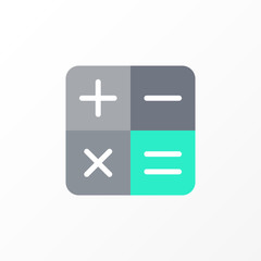 Calculator Icon isolated on white background. Flat Vector Icon Design Template Element