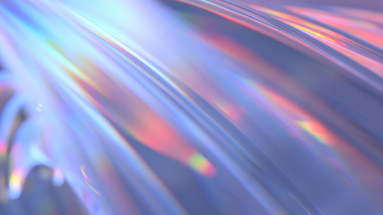 Transparent Rainbow Plastic or Glass. Holographic Rainbow foil