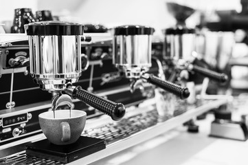 B&W professional coffee machine with cup