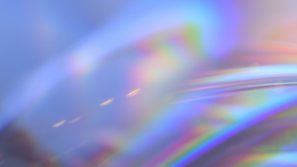 Transparent Rainbow Plastic or Glass. Holographic Rainbow foil