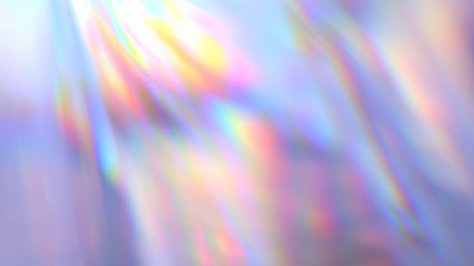 Transparent Rainbow Plastic or Glass. Holographic Rainbow foil