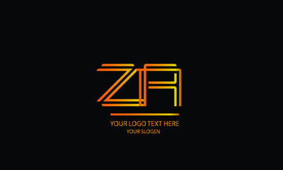 ZA abstract vector logo monogram template