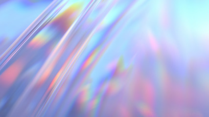 Transparent Rainbow Plastic or Glass. Holographic Rainbow foil