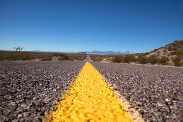 Do not cross yellow line on road