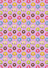 seamless background with donuts