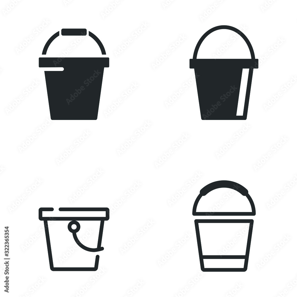 Poster bucket icon template color editable. bucket symbol logo vector sign isolated on white background ill