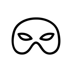 Super Hero Mask Icon Vector. Thin line sign. Isolated contour symbol illustration