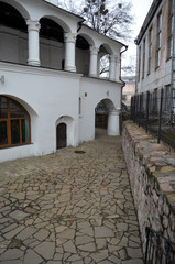 Fototapeta premium The strange history of the buried cities. The ancient church is excavated from the cultural layer that brought it in, almost 2 meters deep. Kiev , Ukraine