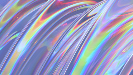 Transparent Rainbow Plastic or Glass. Holographic Rainbow foil