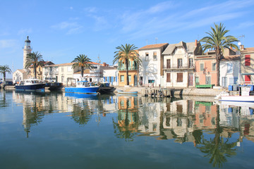Obraz premium Le Grau du Roi, a seaside resort on the coast of occitanie region in France 